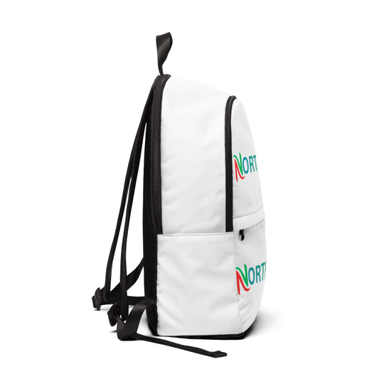 North-Pack Logo Backpack — White Branded Travel & School Backpack