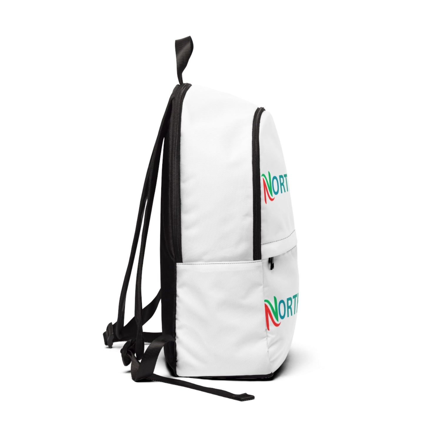 North-Pack Logo Backpack — White Branded Travel & School Backpack