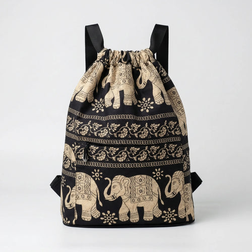 Foldable Drawstring Travel Backpack – Packable Lightweight Fun Design