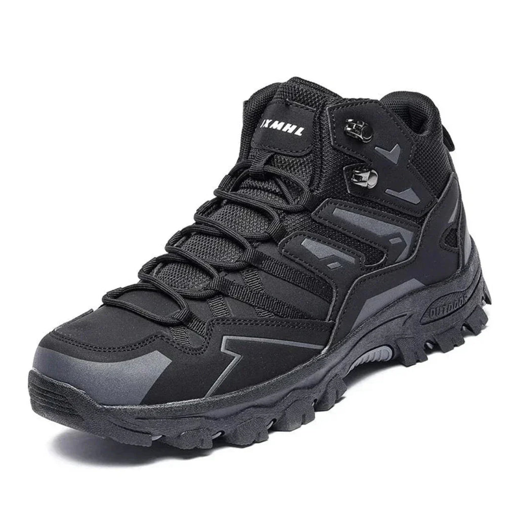 Men's Black Hiking Shoes – Durable Breathable Trail Footwear