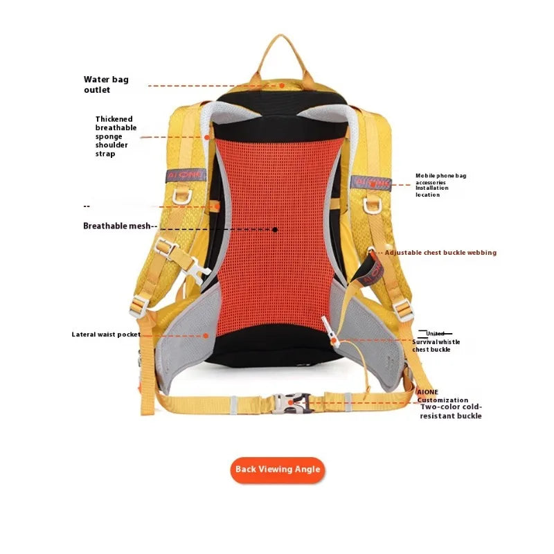 Classic 25L Outdoor Backpack – Water-Resistant Nylon Hiking and Travel Pack