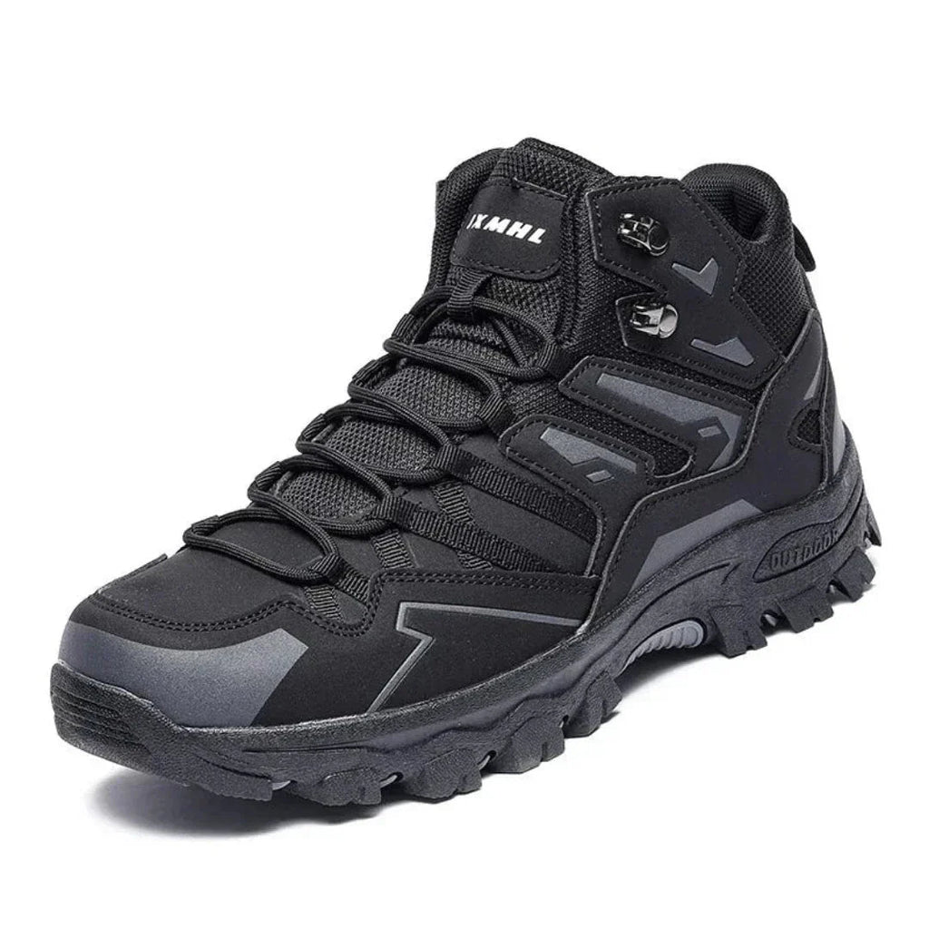 Men's Black Hiking Shoes – Durable Breathable Trail Footwear