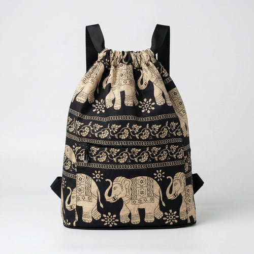 Foldable Drawstring Travel Backpack – Packable Lightweight Fun Design